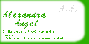 alexandra angel business card